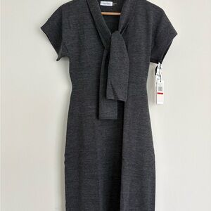 Calvin Klein Charcoal Gray Stretch Women's Dress
